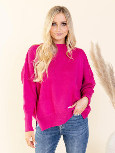 hot pink sweater