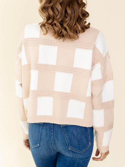cropped plaid sweater