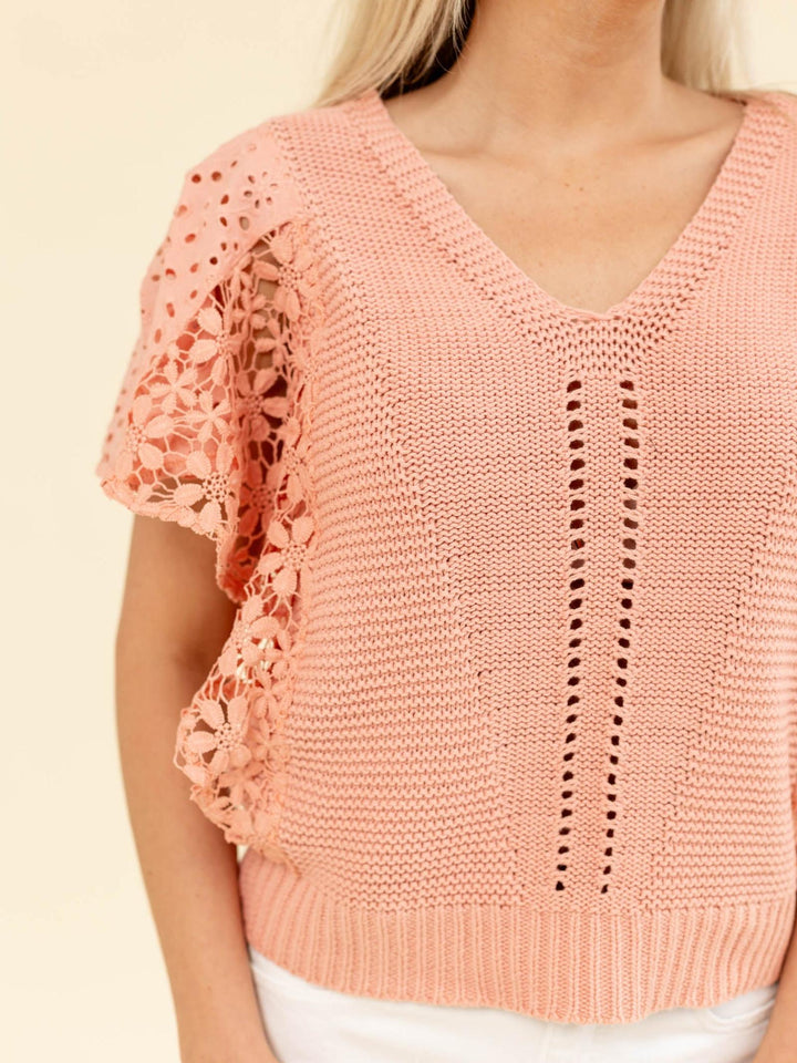 flutter sleeve knit top
