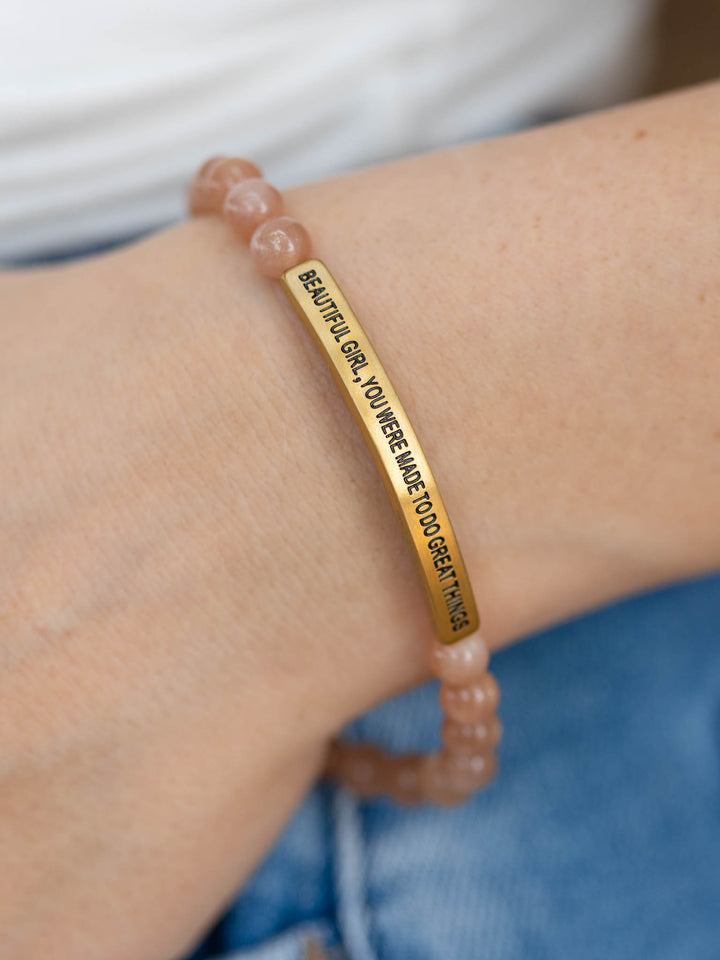 Beautiful Girl Elevated Stone Bracelet