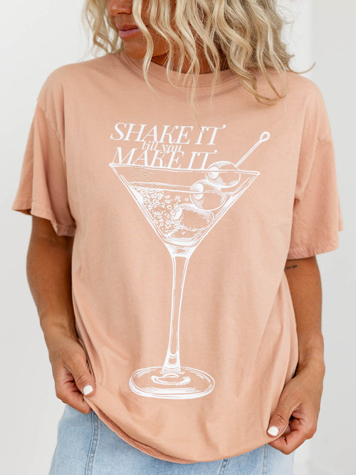 cocktail sparkle graphic tee