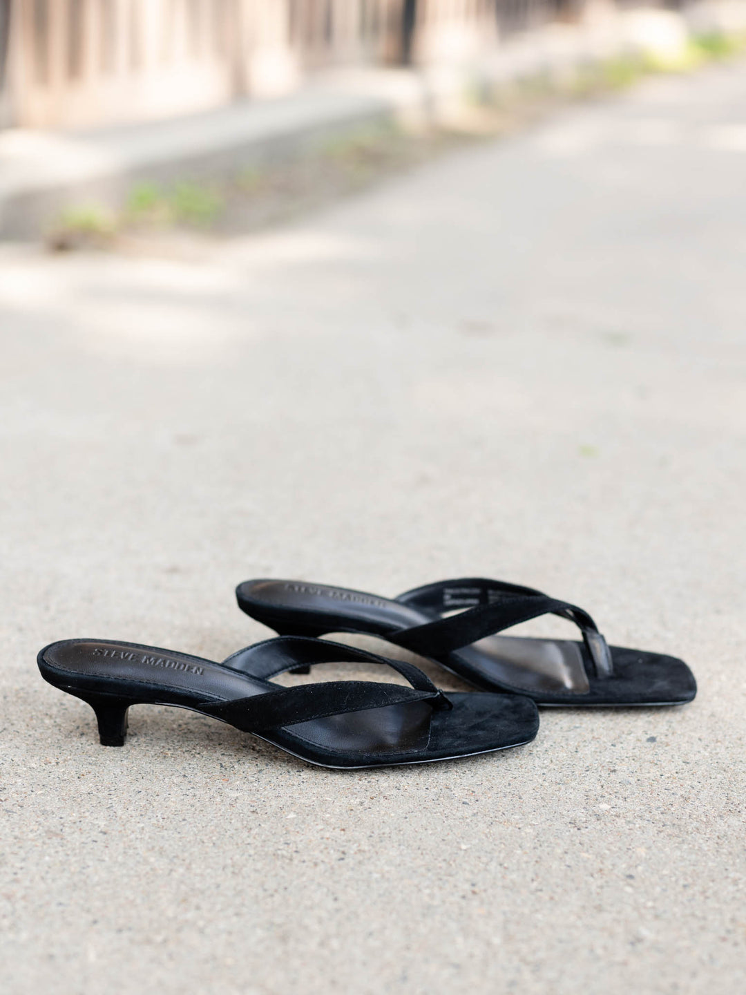 Steve Madden Tracy Sandal - Black Suede