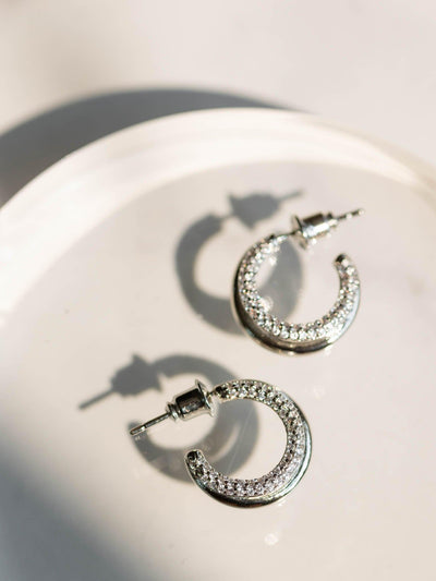 silver hoop earrings