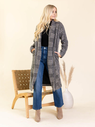brushed plaid jacket
