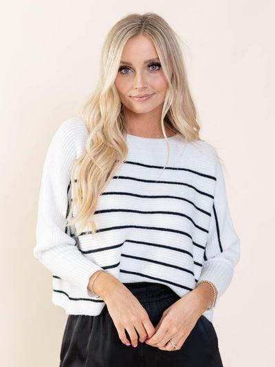 ribbed stripe sweater