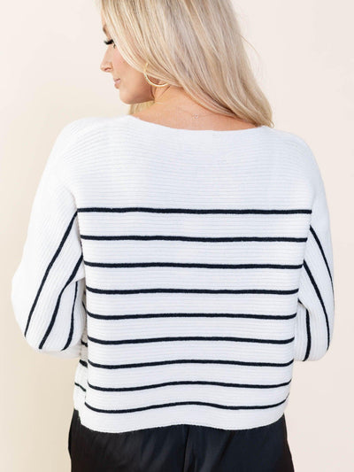 boxy striped sweater