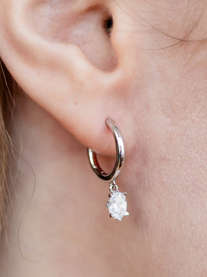 silver huggie earring