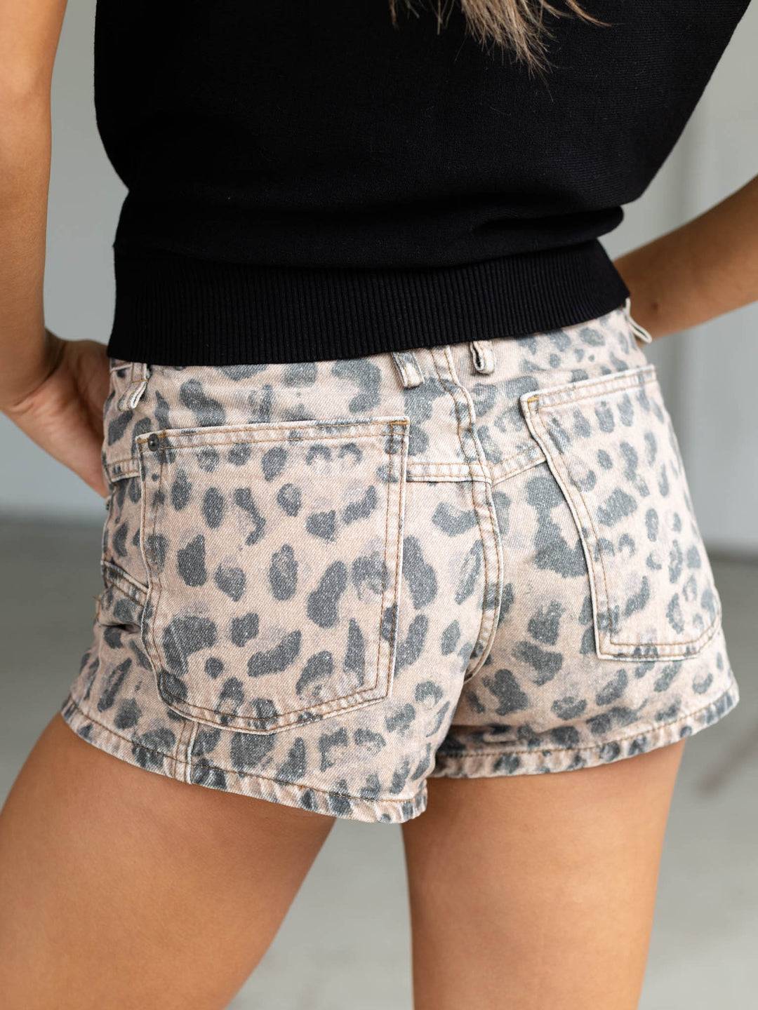 cheetah printed short