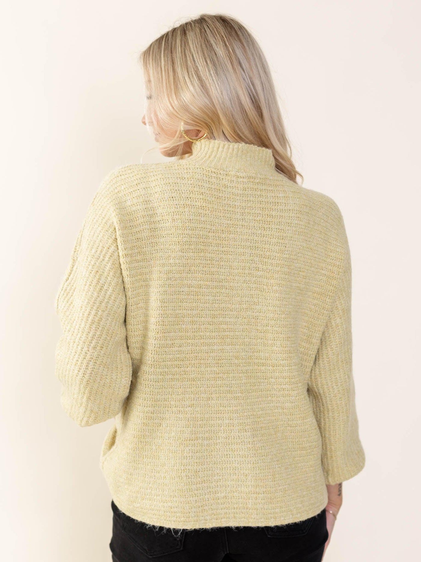 mock neck long sweater