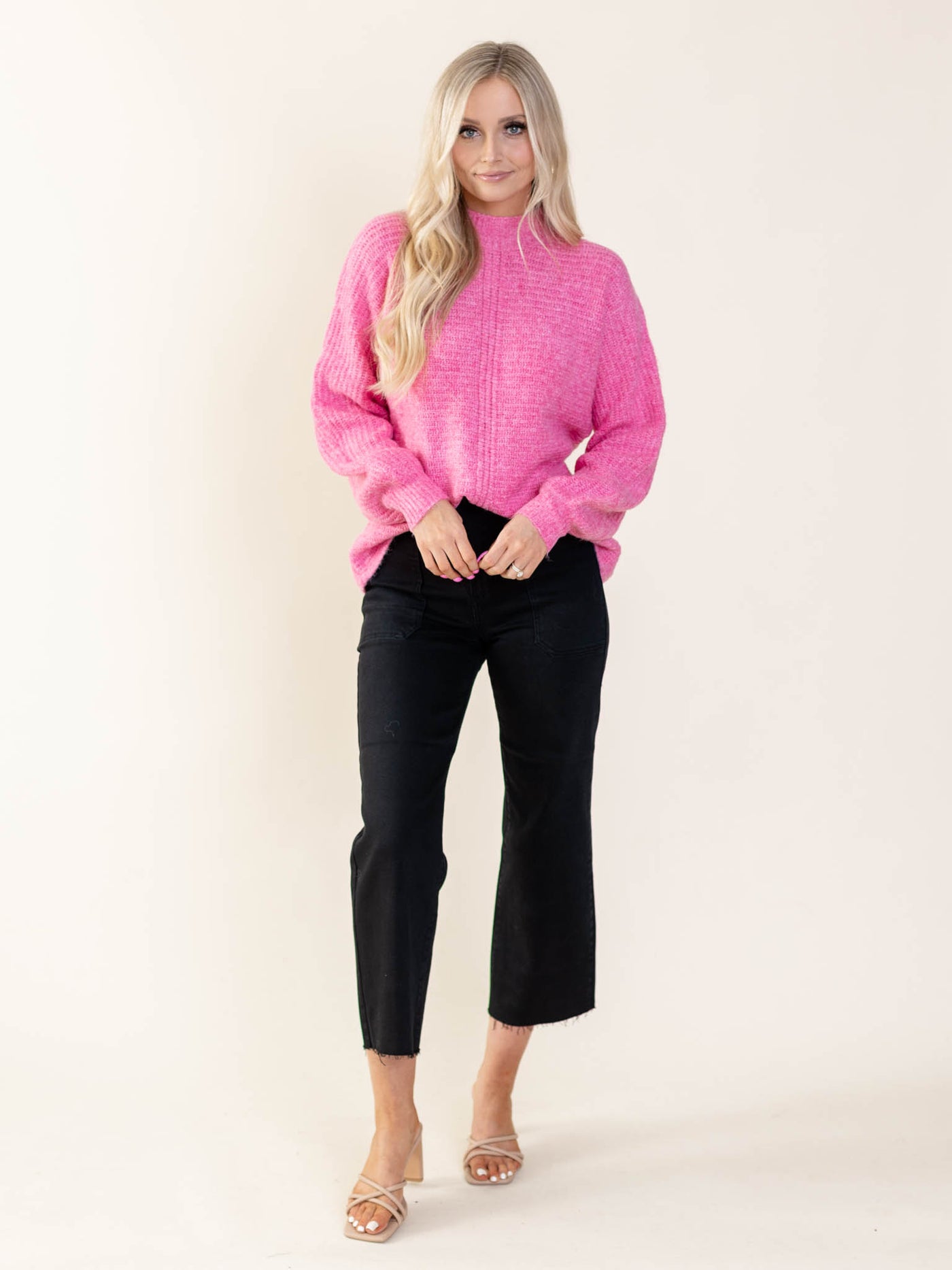 hot pink sweater