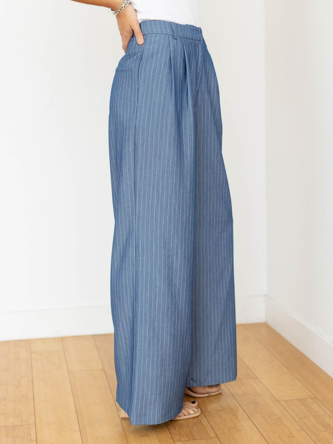 Skies Are Blue Wide Leg Striped Pant