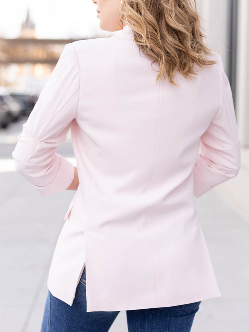 light pink longer blazer