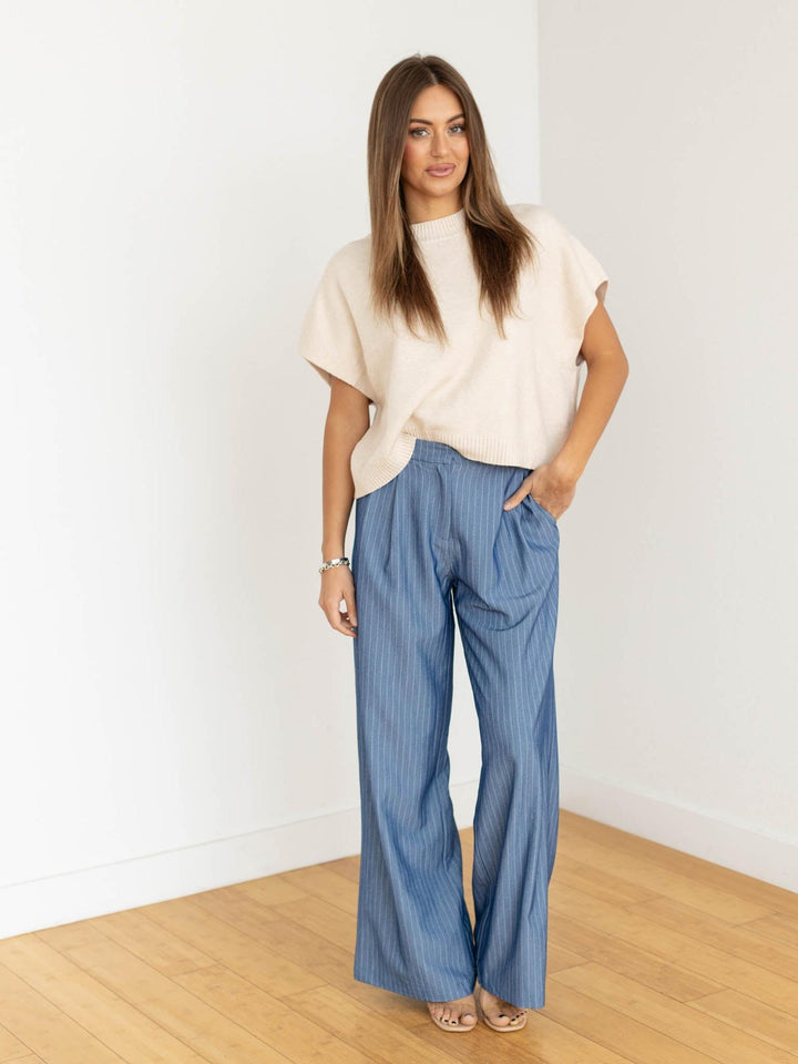 cream boxy short sleeve sweater