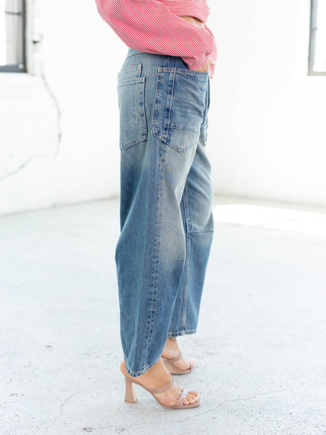 utility pocket boyfriend jean