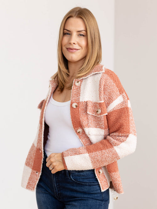 plaid super soft shacket
