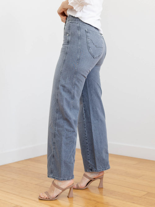 washed grey straight denim