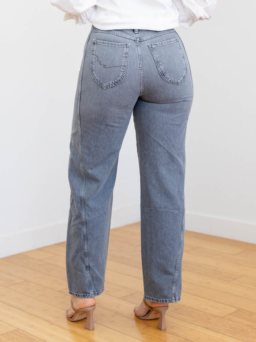 washed grey straight denim