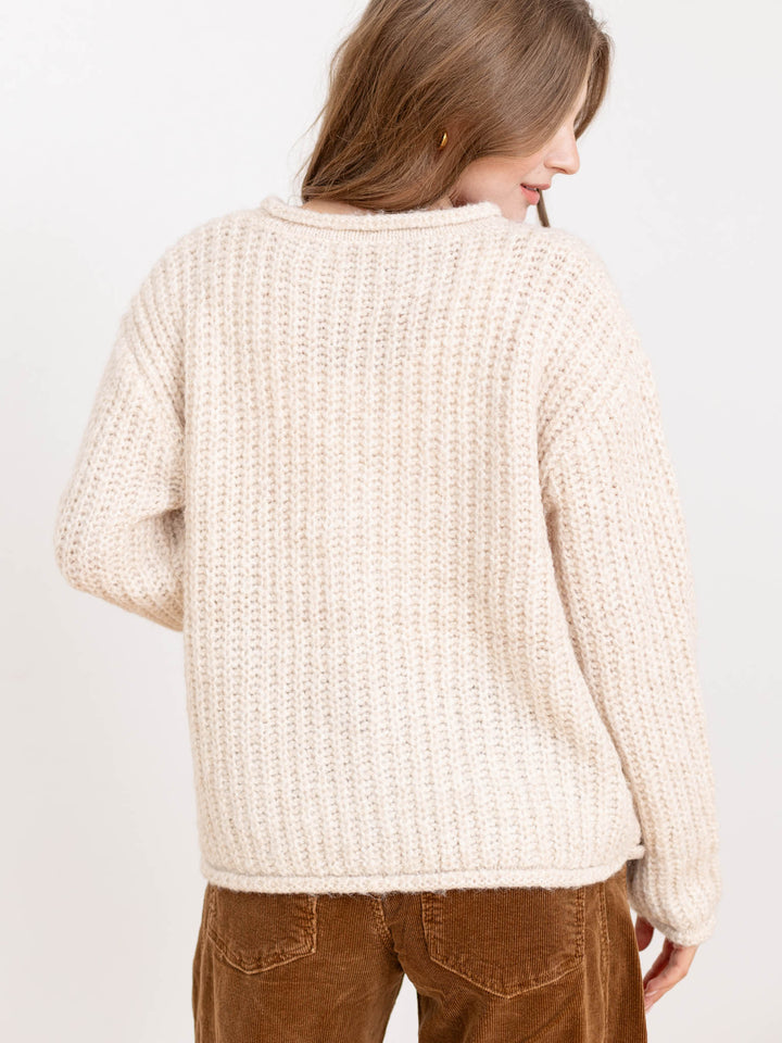 chunky button front cardigan