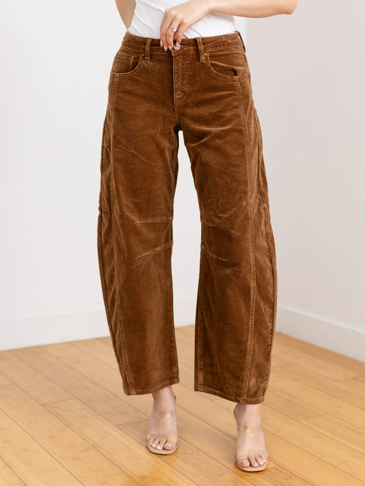 corduroy barrel pants