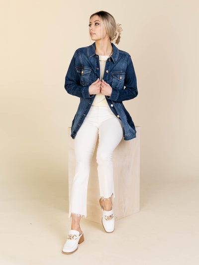 long denim jacket