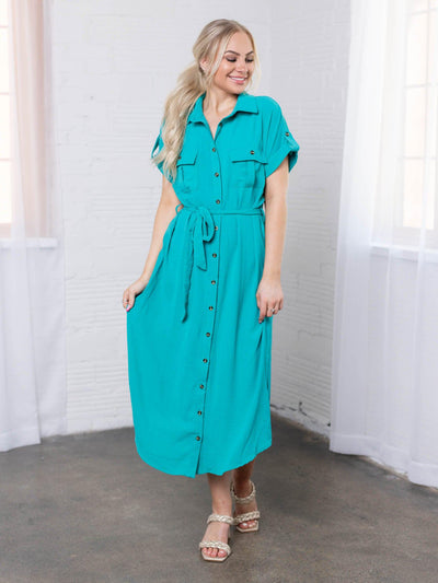 elongated shirt dress