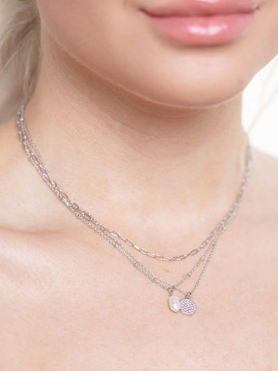 silver layered necklace