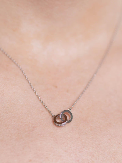 double ring linked necklace