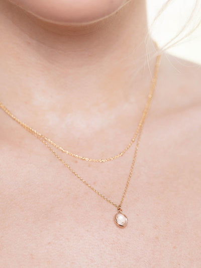crystal accent charm necklace
