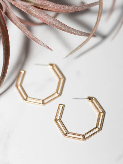 gold cut out hoops