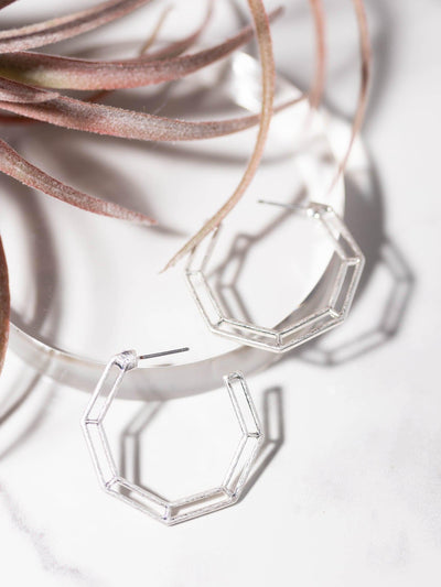 silver hoop earrings