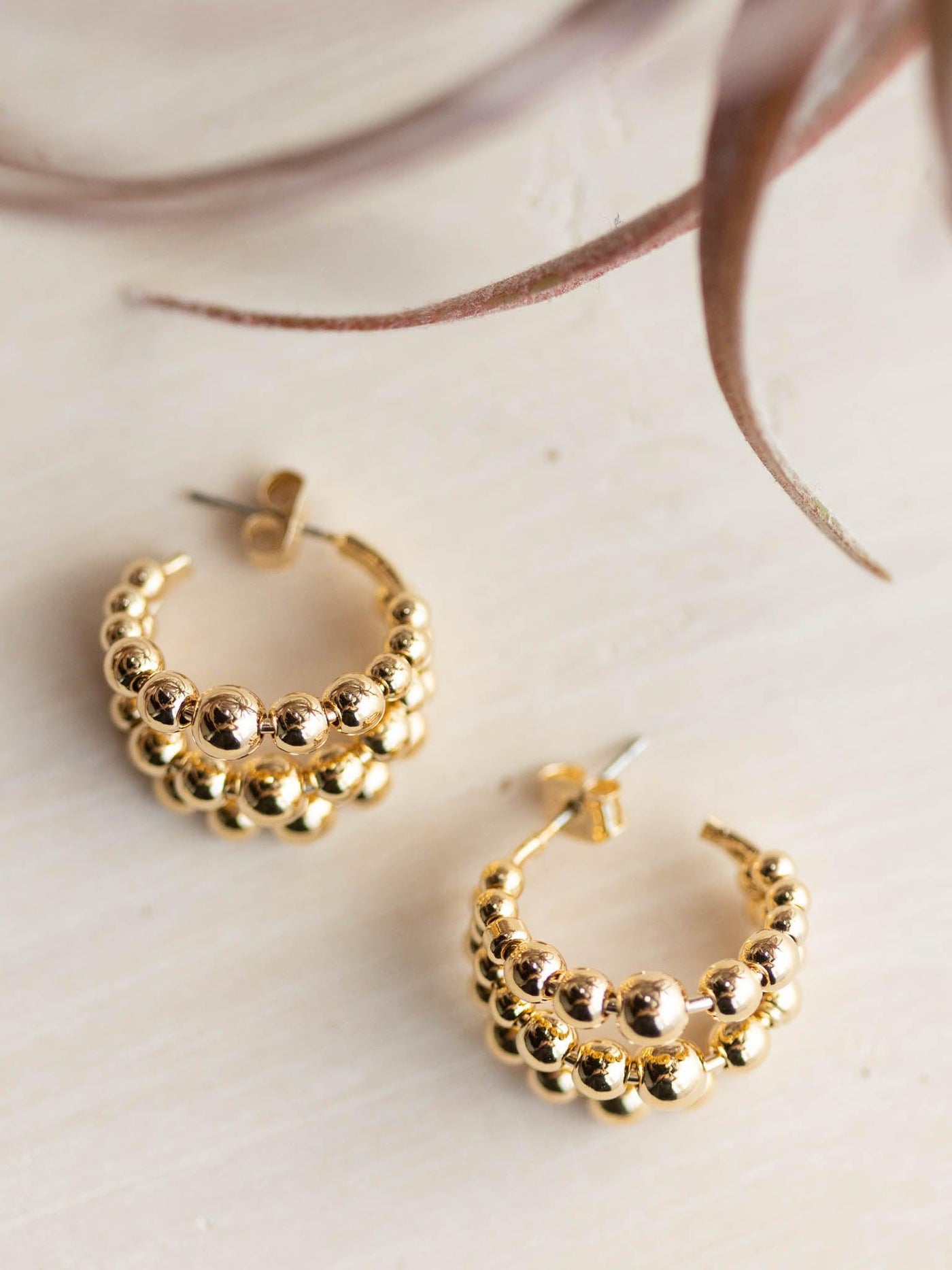 metal ball earrings