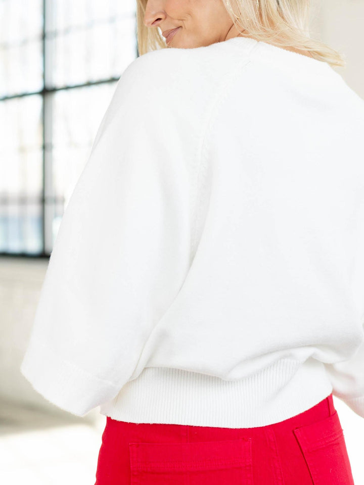 Raglan Sleeve Short Wide Sleeve Sweater
