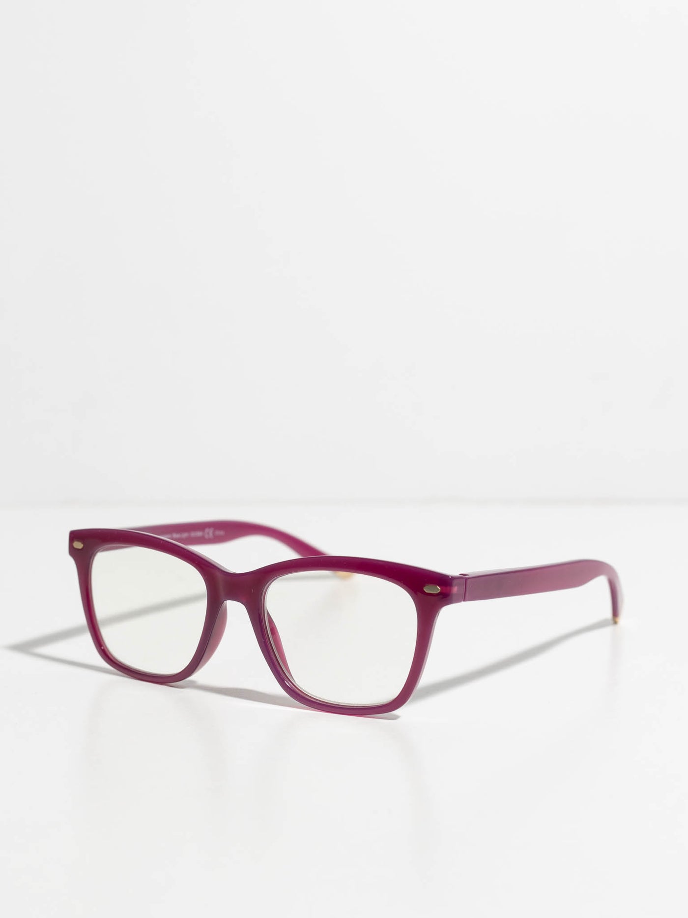 bright purple glasses