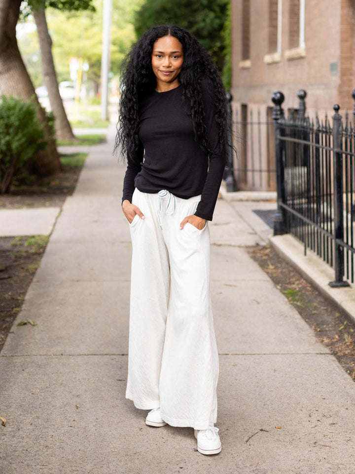 wide leg neutral soft pant