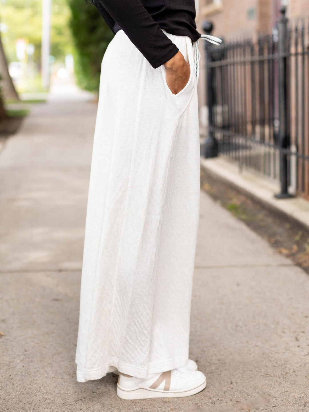 wide leg neutral soft pant
