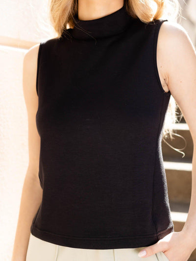 high neck athleisure top