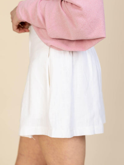 dress white flowy shorts