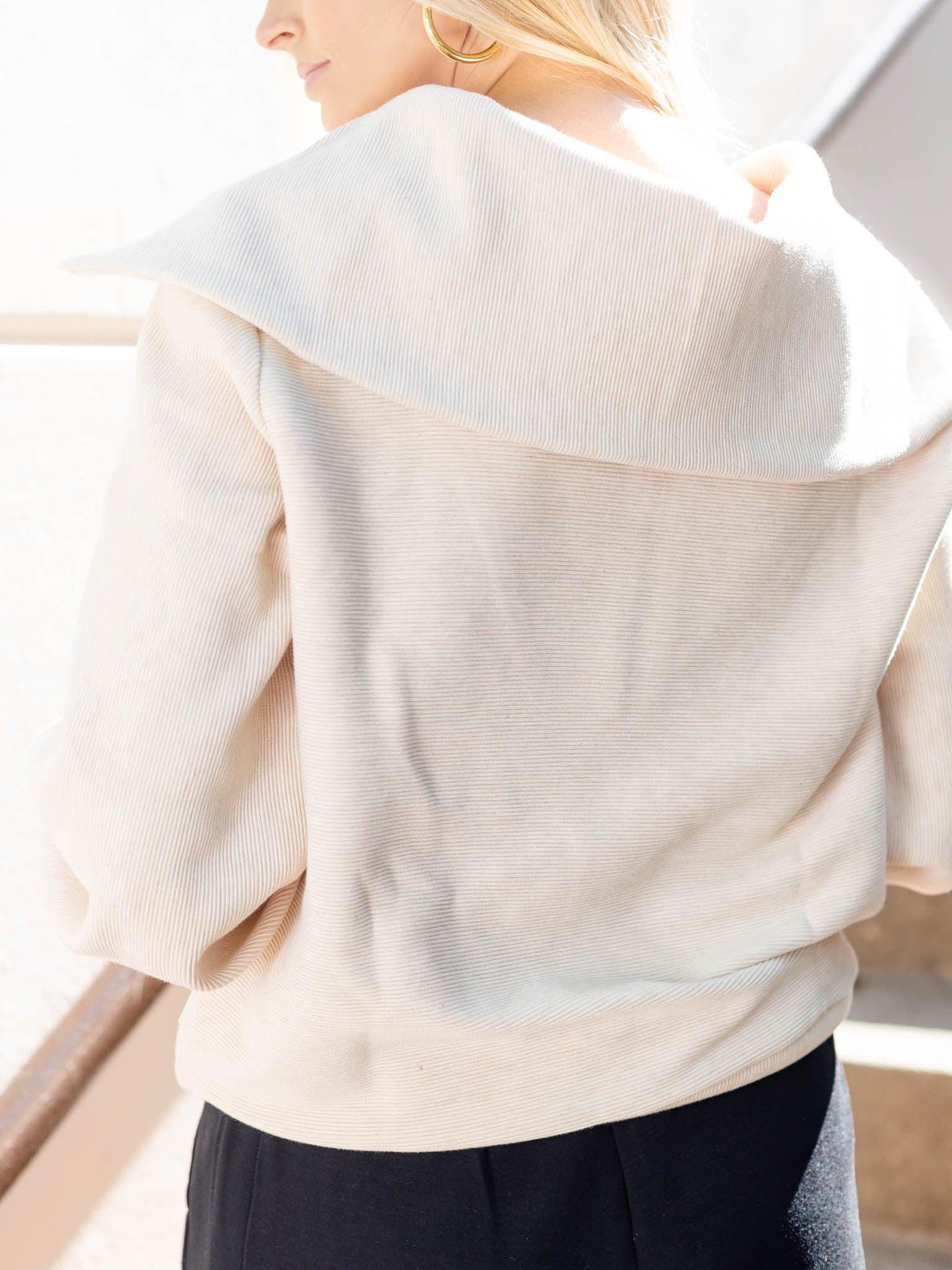 collared heather sweater