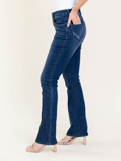 high rise denim jean