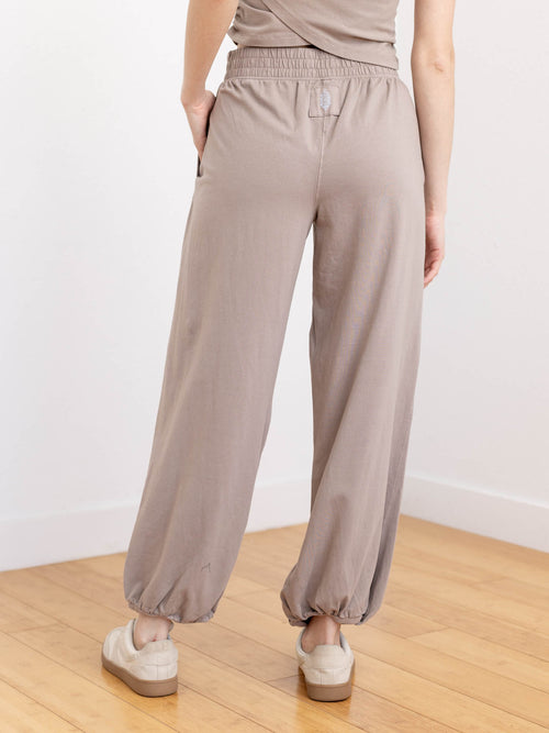 light mocha two piece athleisure set