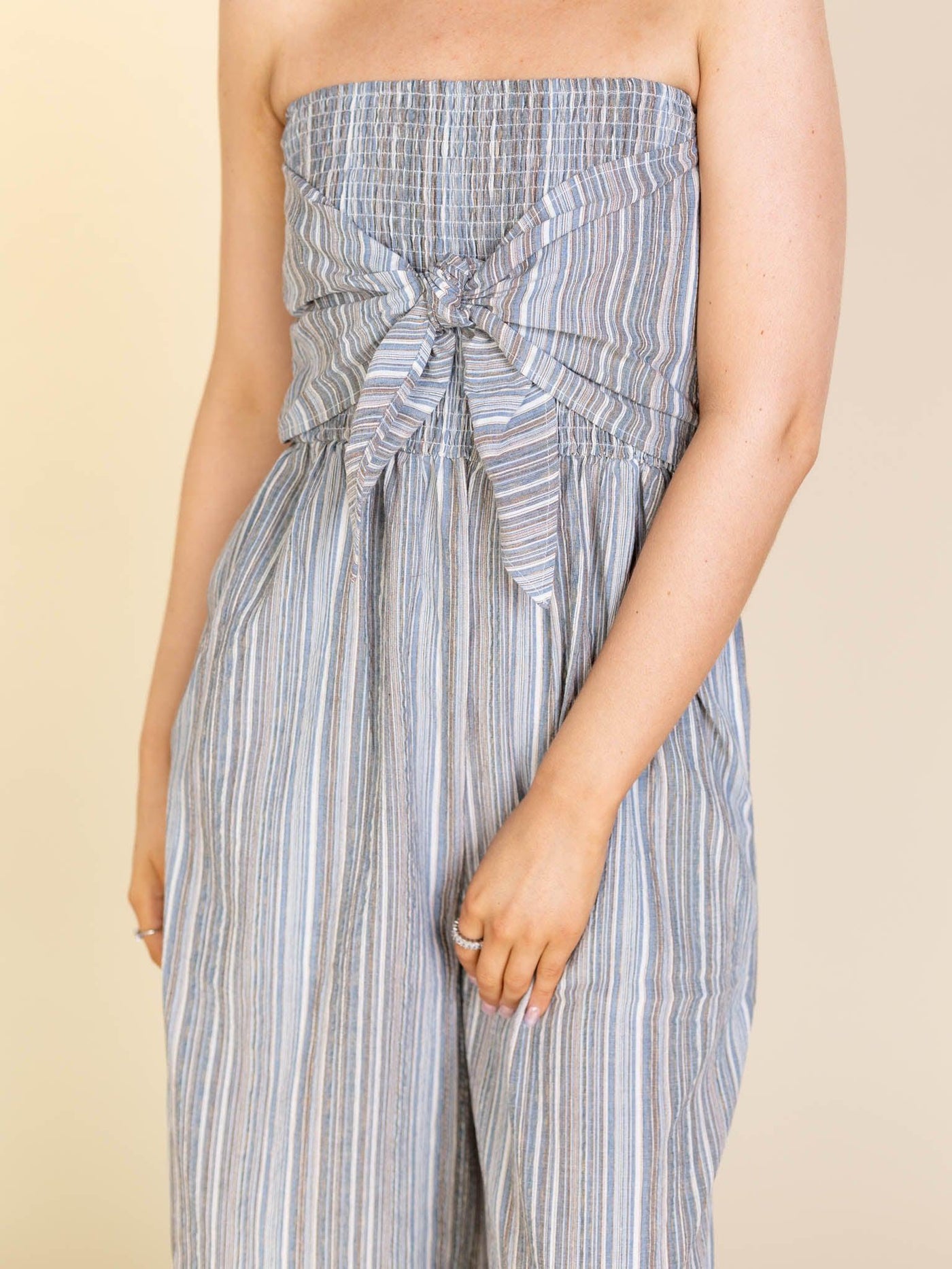 wide leg cropped jumpsuit