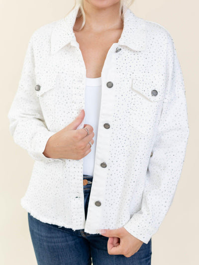 white denim jacket