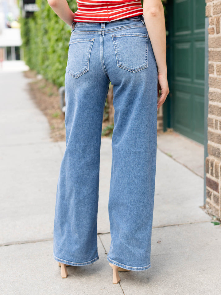 stripe side denim