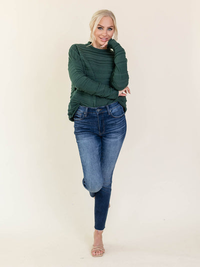 long sleeve green sweater