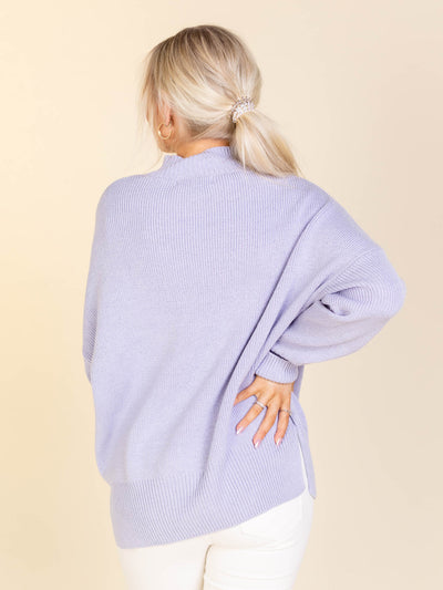 mock neck chunky sweater
