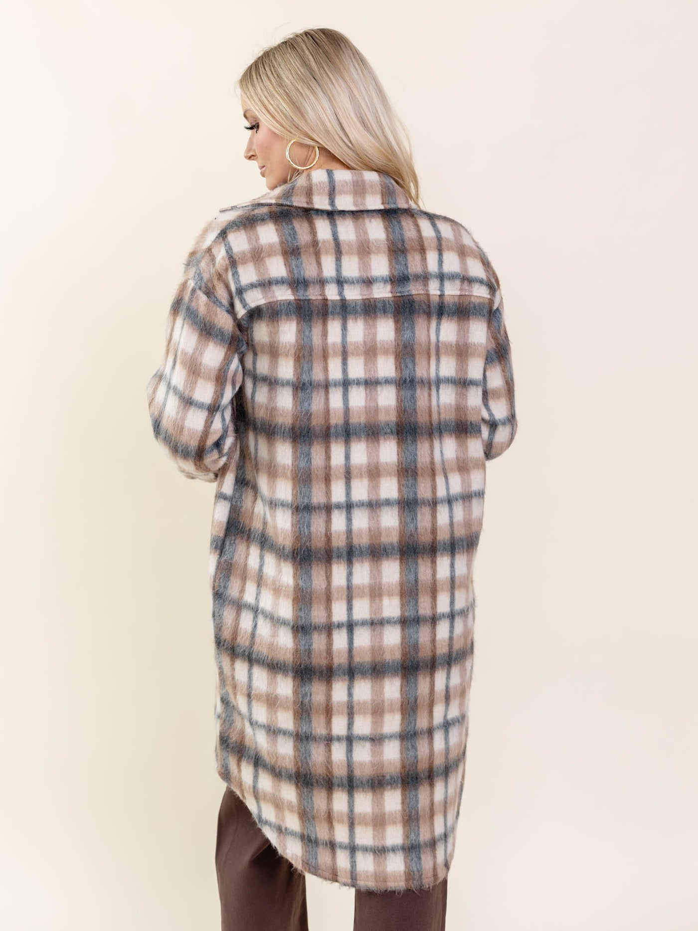 plaid fall shacket