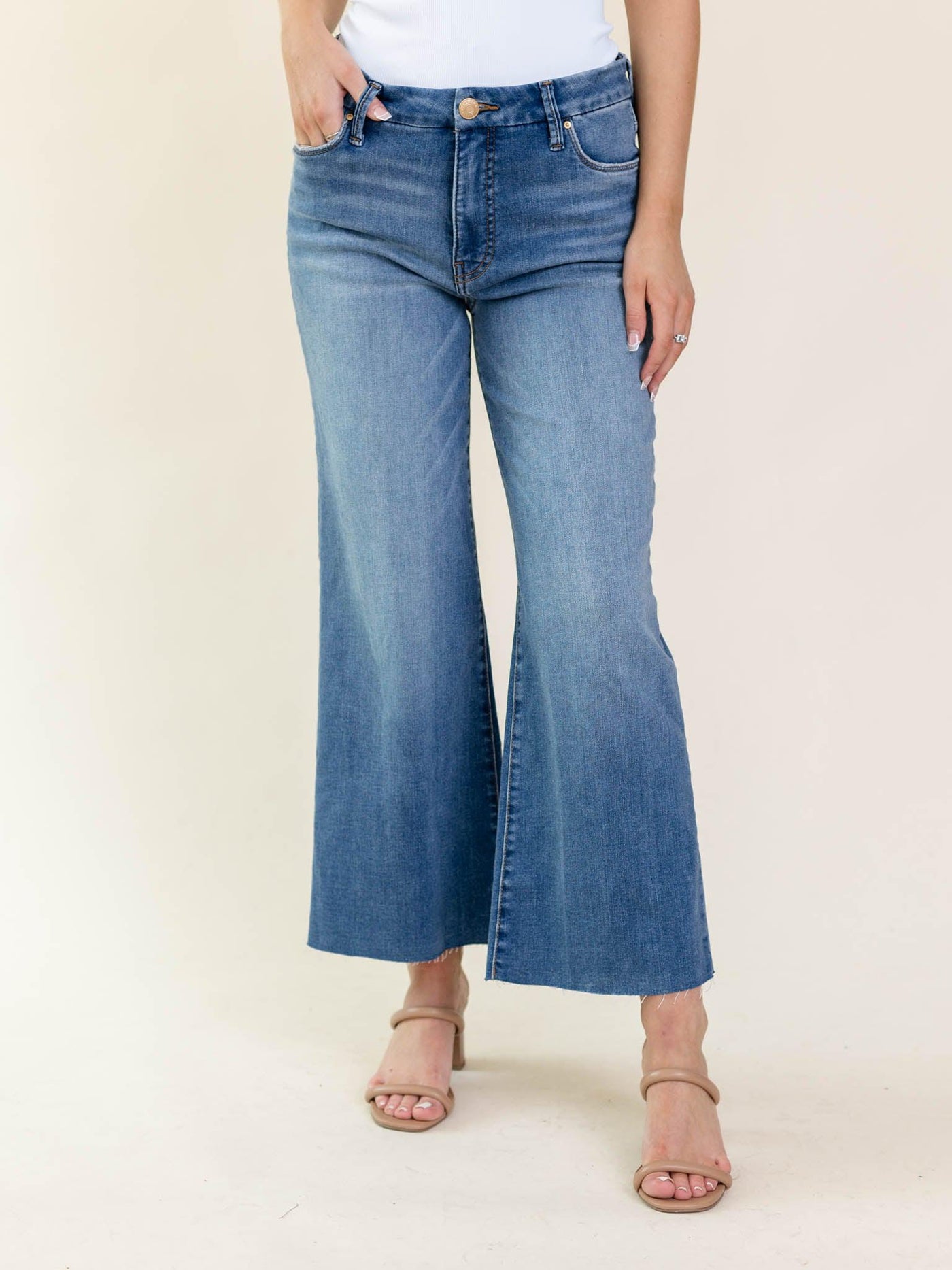kut from the kloth wide leg crop denim
