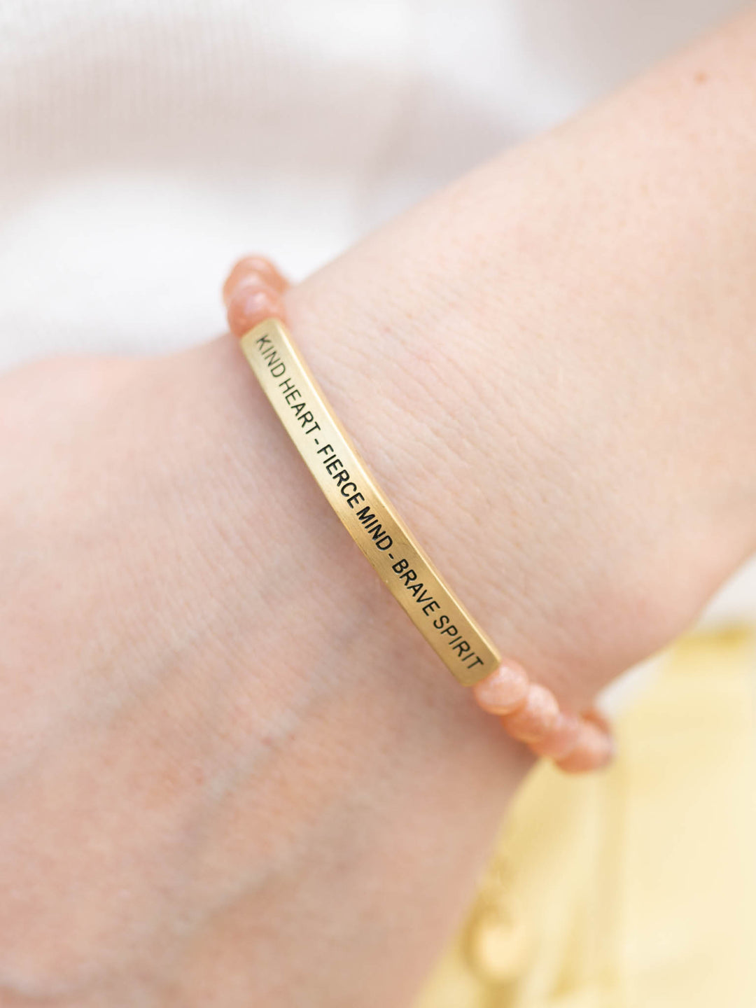 Kind Heart, Fierce Mind, Brave Spirit Elevated Stone Bracelet