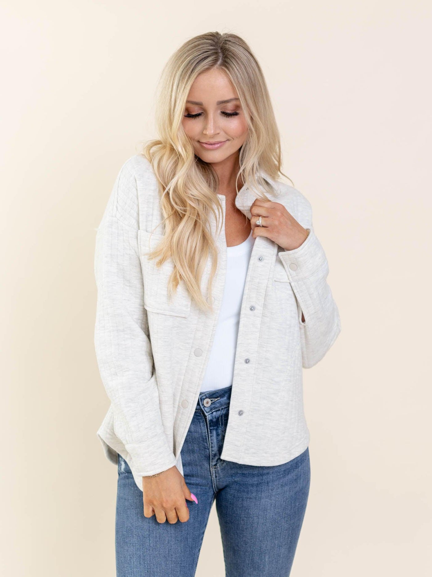 collared boxy jacket
