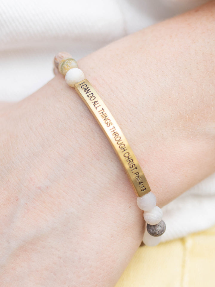 I Can Do All Things Stone Bracelet